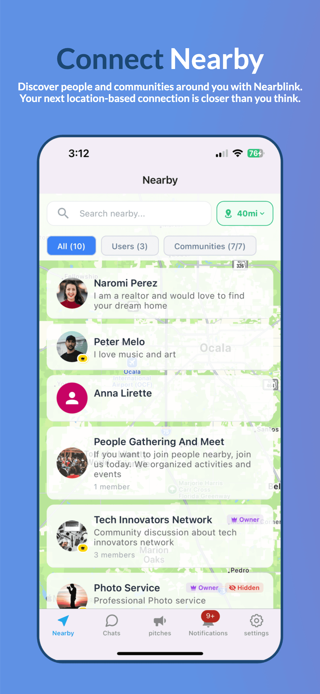 Connect Nearby - Discover people and communities around you